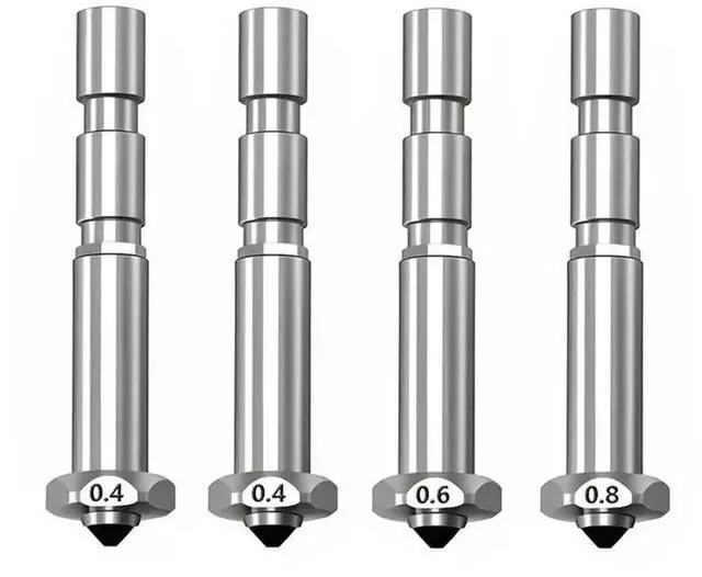 Main image of For Anycubic Kobra 3 Max- 4Pcs Quick-Swap Hardened Steel Nozzles(0.4/0.6/0.8MM), High-Speed Hot End Spray Nozzles