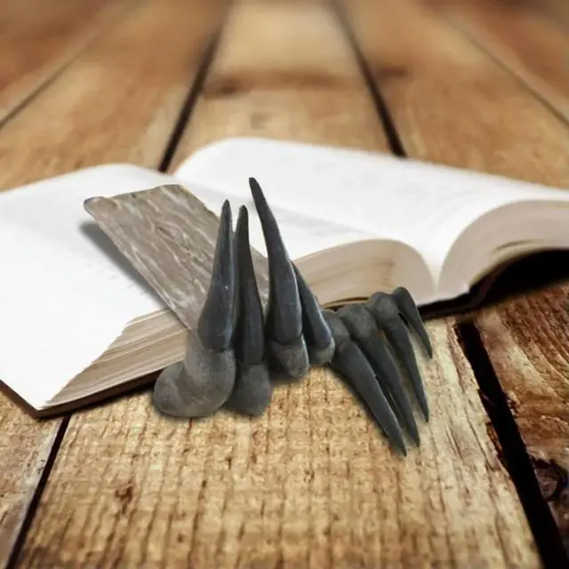 Alt view image 3 of 3 - Creepy Devil Hand Bookmarks, Unique Scary 3D Bookmarks Halloween Devil Hand Bookmarks (2 Pieces, Black)