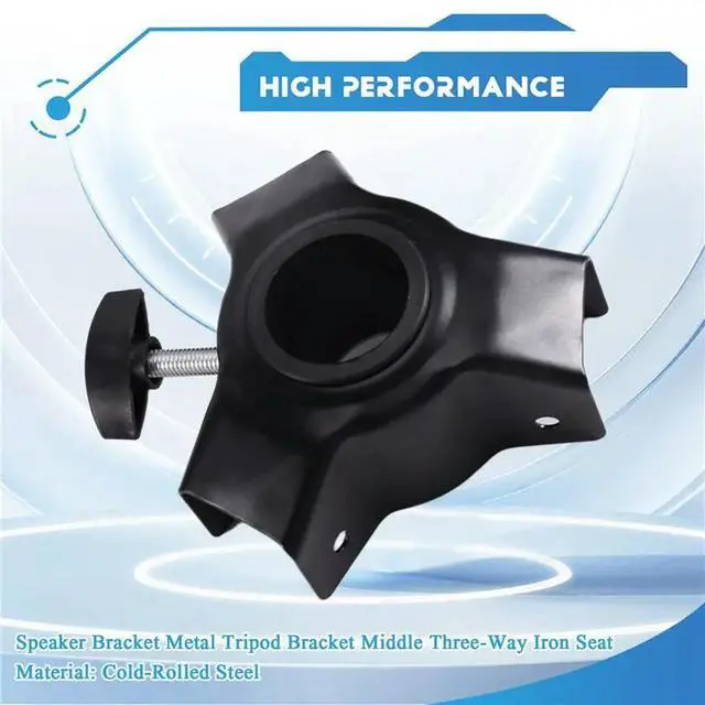 Alt view image 2 of 3 - Speaker Bracket l Tripod Bracket Middle Three-Way Iron Seat