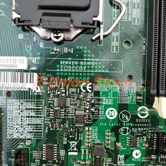 Alt view image 3 of 6 - Original Server Motherboard S1200V3RPS SATA3.0 C222 LGA1150