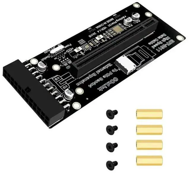 Main image of For GPU For Oculink SFF-8612 To PCI-E 4.0 X16 Adapter Riser Card 24Pin Power Supply High-Speed Stable Extension