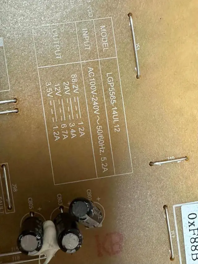 Alt view image 3 of 3 - 65UB9500-CA power board LGP5565-14UL12 EAY63149101