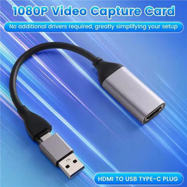 Alt view image 2 of 3 - For Computer Camera 1080P Video Capture Card -Compatible To USB A/USB-C Video Grabber For Live Stream Meeting Recording
