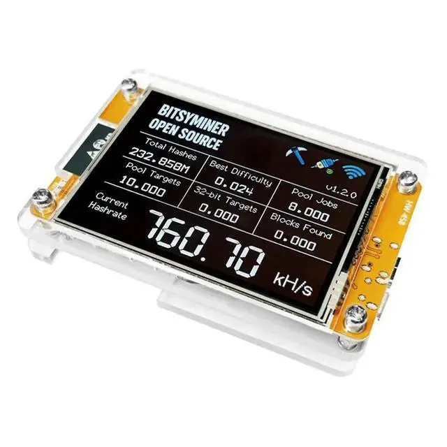Alt view image 3 of 3 - Nmminernerdminer V2 ESP32-Nmminer 780KH/S, Display Bitcoin Mining Mini ASIC Simulator 750KH/S For Crypto Solo Lottery