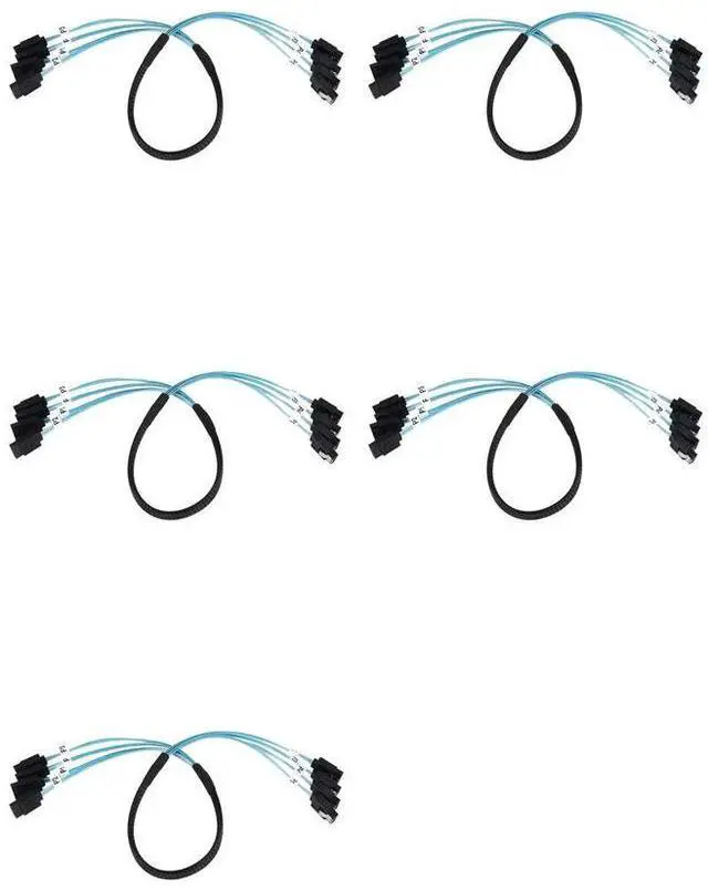 Main image of 5X SAS Cable Sata Cable High Speed 6Gbps 4 Ports/Set For Server 0.5 Meter