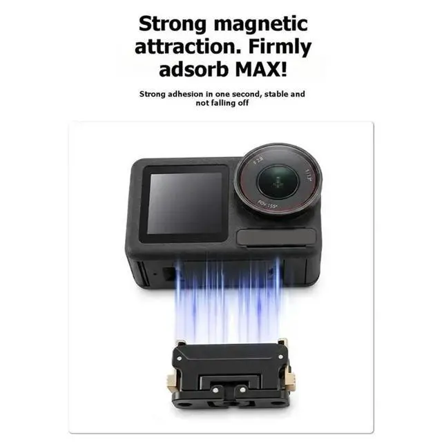 Alt view image 3 of 3 - Rotating Two-Prong Magnetic Quick Release Adapter Mount For Action 5Pro/4/3 Accessories 1/4" Base