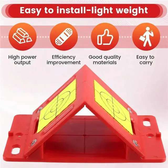 Alt view image 3 of 3 - Angle Measurement Plaquette With Reflectors 40 X 40 Mm For Total Station, Mini Prism ,OPTICAL PRISM