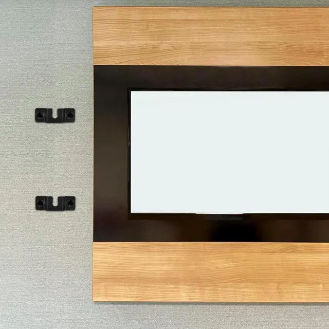 Alt view image 2 of 3 - Black Wall Mount Bracket for Sound Bar Speakers Under Stand l Material Speaker Shelf Mounting Brackets Secure