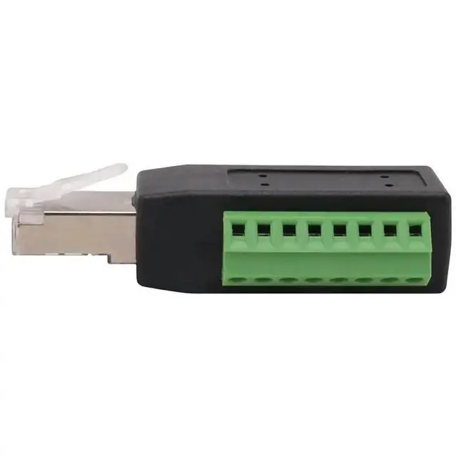 Alt view image 3 of 3 - 5X RJ45 Screw Terminal Connector RJ45 Solderless Male Plug To 8-Pin Terminal Block Adapter For Ethernet Cat5 /6/7 AV