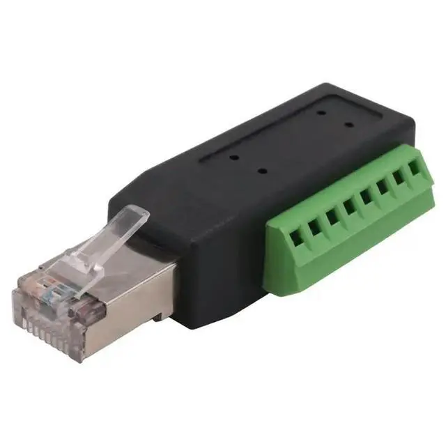 Alt view image 2 of 3 - 5X RJ45 Screw Terminal Connector RJ45 Solderless Male Plug To 8-Pin Terminal Block Adapter For Ethernet Cat5 /6/7 AV