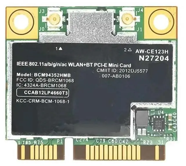 Main image of BCM94352HMB 2.4G/5G Dual Band Internal Network Card AW-CE123H Mini Pcie Interface Bluetooth 4.0 Module