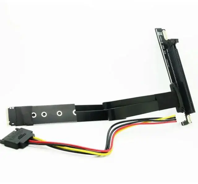 Main image of M.2 NGFF Key M To Pcie 16X Graphics Card Riser Adapter Card, Nvme To PCI-E PCI-Express 16X Extension Cable 25Cm
