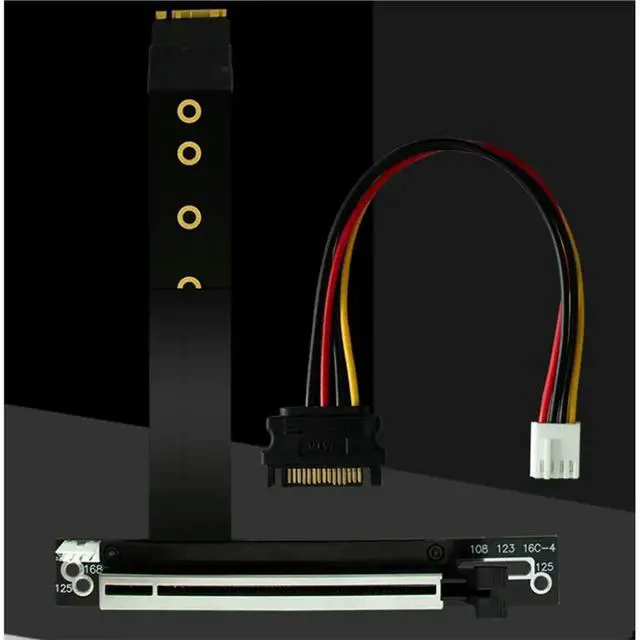 Alt view image 3 of 3 - M.2 NGFF Key M To Pcie 16X Graphics Card Riser Adapter Card, Nvme To PCI-E PCI-Express 16X Extension Cable 25Cm