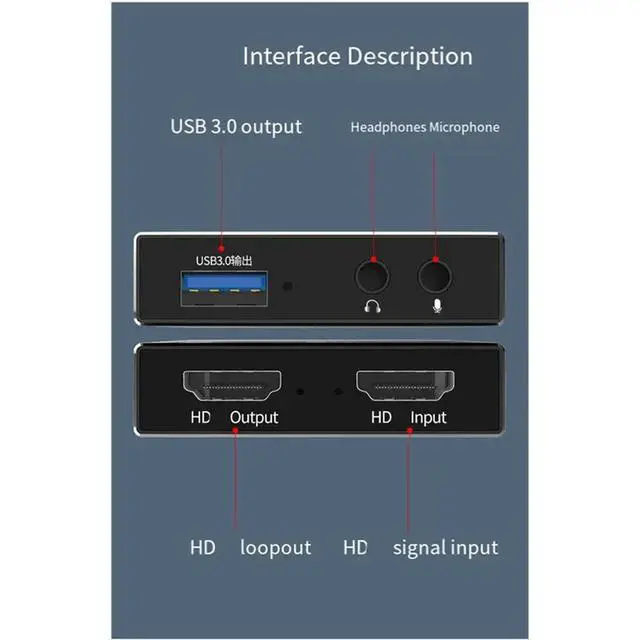 Alt view image 3 of 3 - HDTV Audio Capturer Audio Output Video Converter Suitable For Home Theater And Game Streaming.