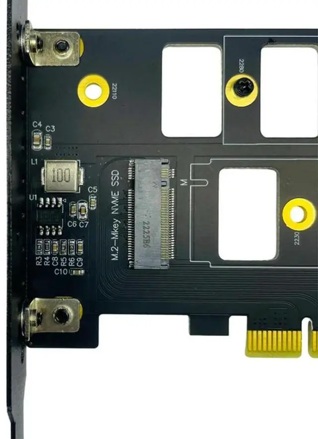 Alt view image 2 of 3 - PCIE 4.0 To M.2 SSD Adapter Card PCIE To M.2 SSD Adapter Card Dual SSD Adapter Card