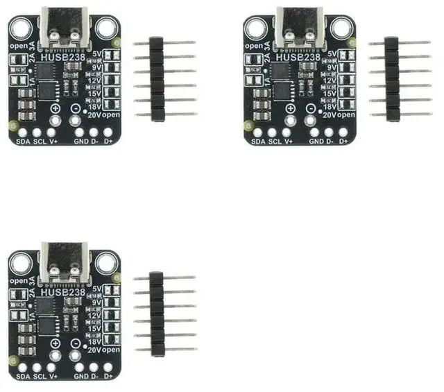Main image of 3X HUSB238 PD Decoy Module IIC Control Or Fixed Level Output USB Type CPD Sink