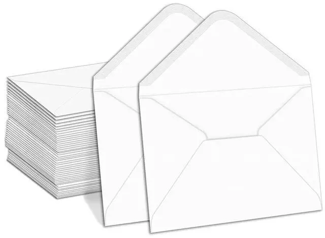 Main image of 100 Pcs B6 Envelopes Card Envelope For Invitation, Wedding, Announcements, Baby Shower Blank Envelope