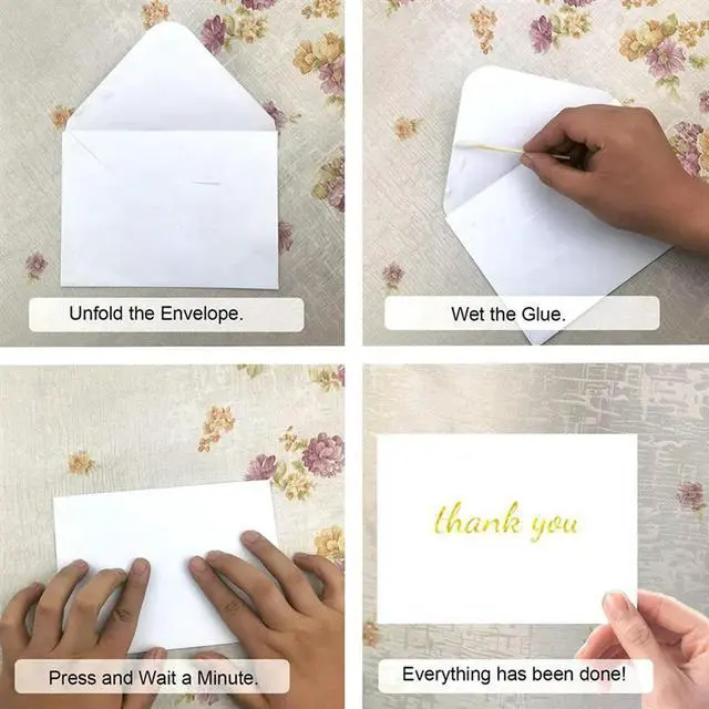 Alt view image 3 of 3 - 100 Pcs B6 Envelopes Card Envelope For Invitation, Wedding, Announcements, Baby Shower Blank Envelope