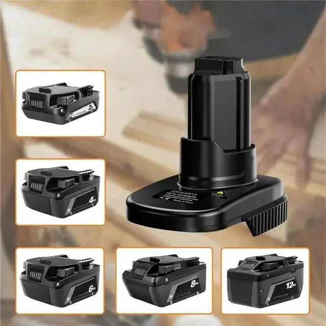 Alt view image 2 of 3 - AR18AR12 Adapter For Ridgid AEG 18V Li- Batteries Converting To For Ridgid 12V Li- Cordless Tools