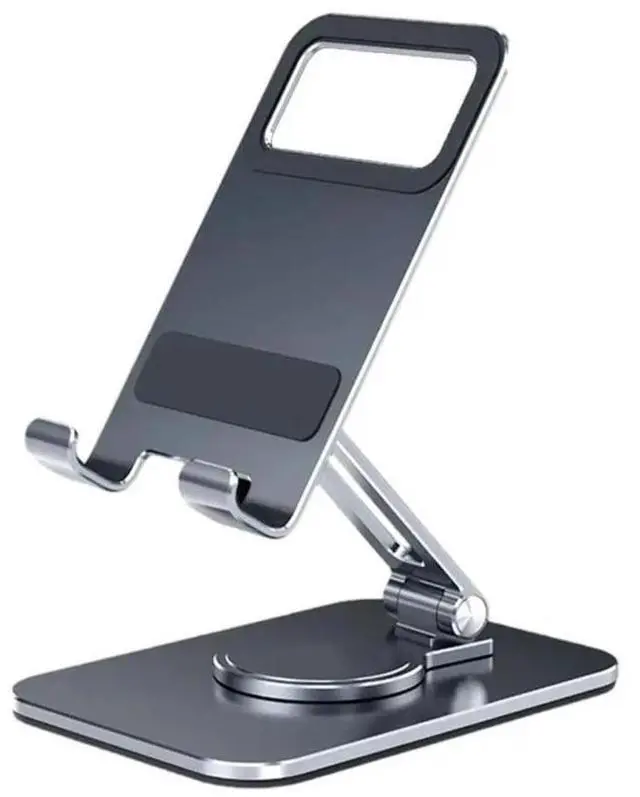 Main image of Multi-Angle Rotatable Desktop Holder-For Phones& Tablets-Folding Stand In Alloy Material
