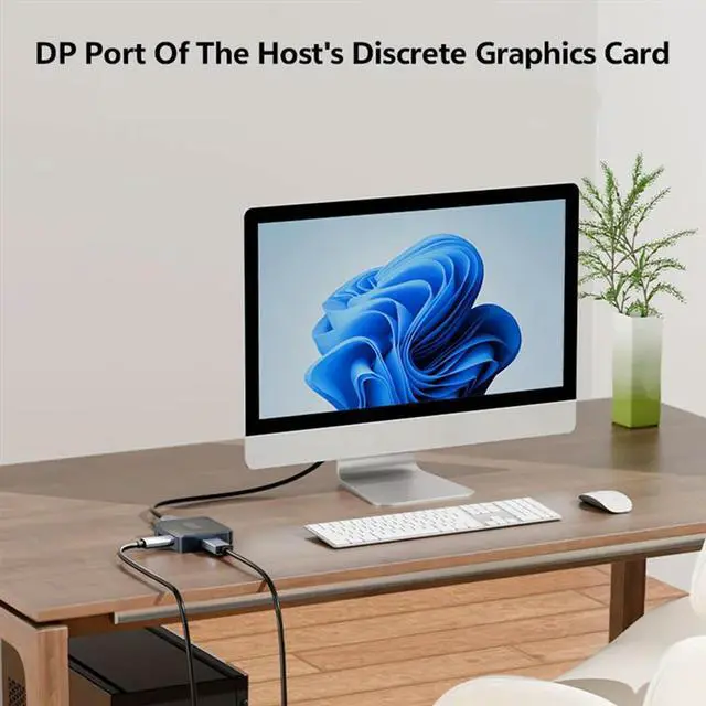 Alt view image 3 of 3 - For External AR Glasses And Screen Compatible DP To Type-C Converter Female Port High-Definition Desktop For Mini Ho