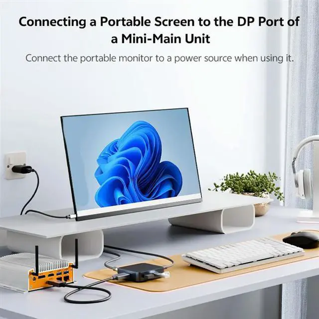 Alt view image 2 of 3 - For External AR Glasses And Screen Compatible DP To Type-C Converter Female Port High-Definition Desktop For Mini Ho