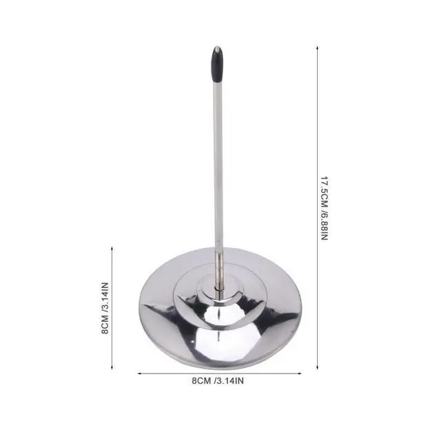 Alt view image 3 of 3 - Stainless Steel Receipt Spindle Check Holder Base for Office Home Restaurant Menu Summons Invoice Bill Fork Paper Receipt