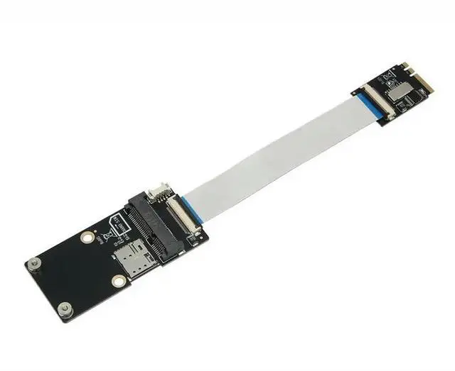 Alt view image 2 of 3 - M.2 A+E Key To Mini PCIE 3G/4G Network Module + SIM Card Slot Network Card Adapter With TF Slot Not Support CNVI