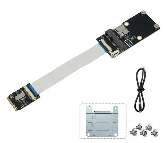 Alt view image 3 of 3 - M.2 A+E Key To Mini PCIE 3G/4G Network Module + SIM Card Slot Network Card Adapter With TF Slot Not Support CNVI