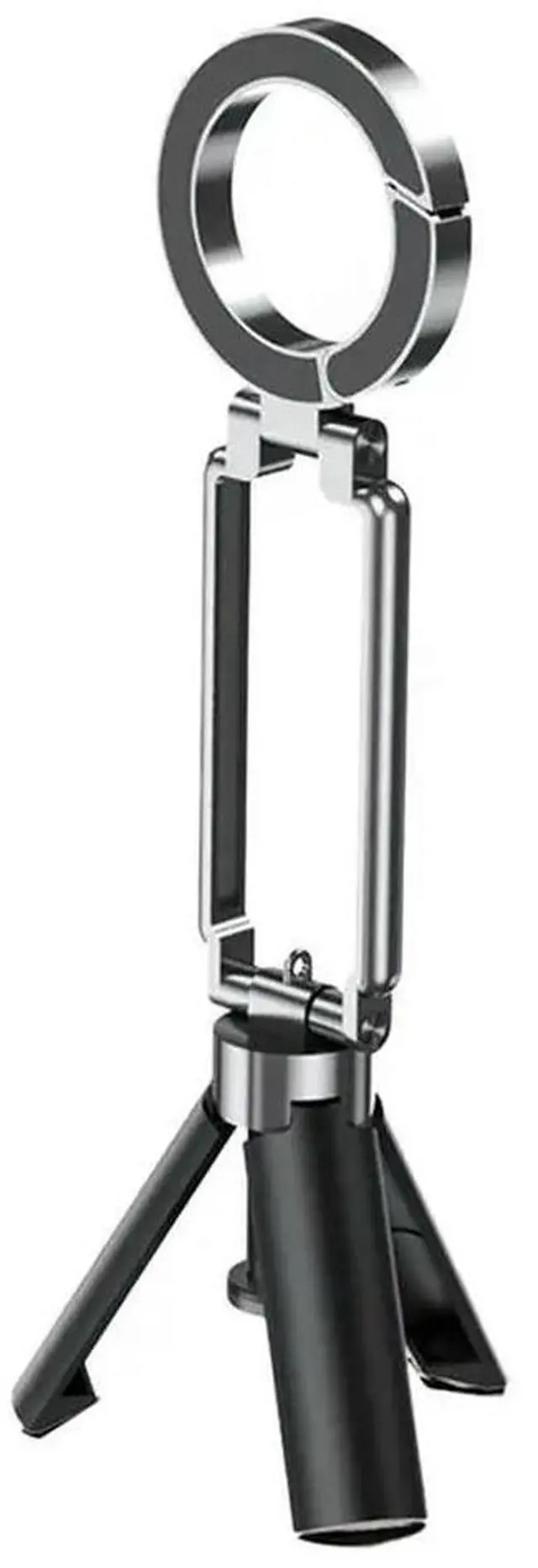 Main image of Foldable Dual Magnetic Phone Stand Pocket-Sized Tripod With Carabiner & Camera Mount Interface For Outdoor Use