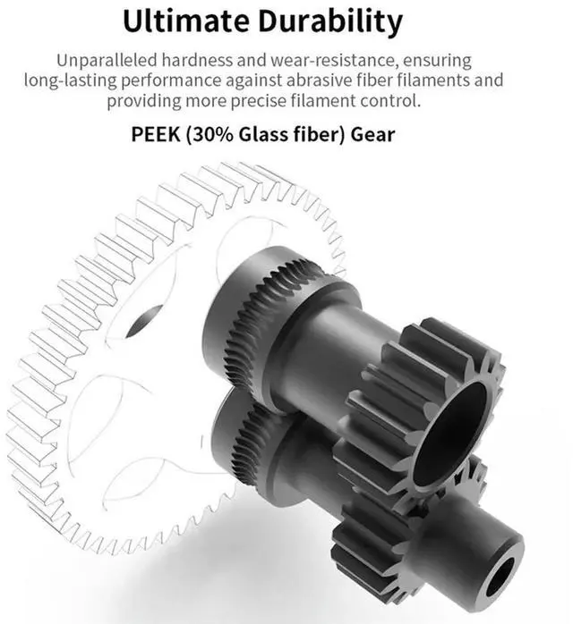 Alt view image 3 of 3 - Gear Integrated PEMaterial Extruder For Sherpa l High Precision Gears For Voron V0 3D Printer