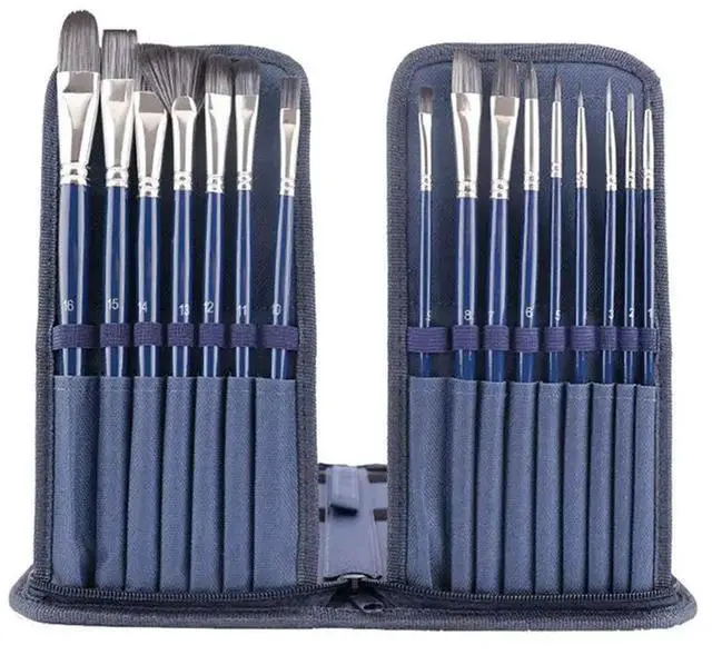 Main image of Artist Paint Brushes Hair &16 Different Sizes,For Arts Crafts Supplies Or Beginners&Professionals