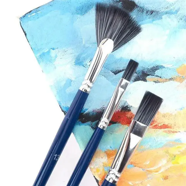 Alt view image 3 of 3 - Artist Paint Brushes Hair &16 Different Sizes,For Arts Crafts Supplies Or Beginners&Professionals