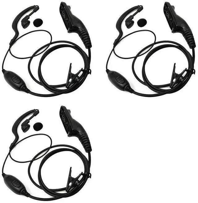 Alt view image 3 of 3 - 3X PTT Earpiece Headset Mic For Xir P8268 P8668 APX6000 APX7000 APX2000 DP3400 DP3600 DP4400 DP4800 DGP6150