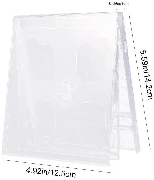 Alt view image 2 of 3 - 5Pcs Transparent Cd Jewel Case Standard Size Plastic Cd Box Interlocking Tray for 2 Cds Dvds Safe Transport
