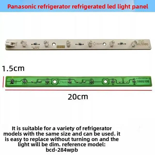 Alt view image 4 of 6 - BG15990 Refrigerator Light 12V 5 Lights LED Light Strip For Panasonic BCD-284WPBC(NR-C28VP2)