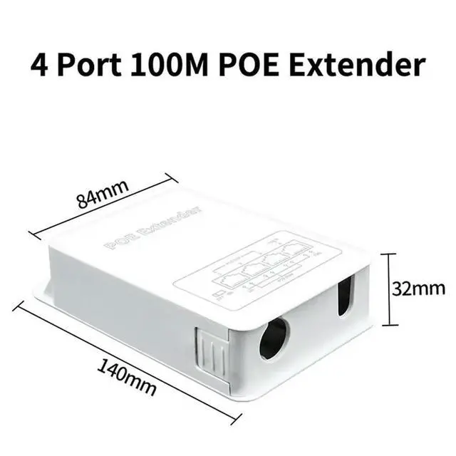 Alt view image 3 of 3 - 2X 4 Port POE Extender 100M Outdoor Rainproof Network POE Repeater IP30 VLAN 44-57V 30W For POE Camera AP