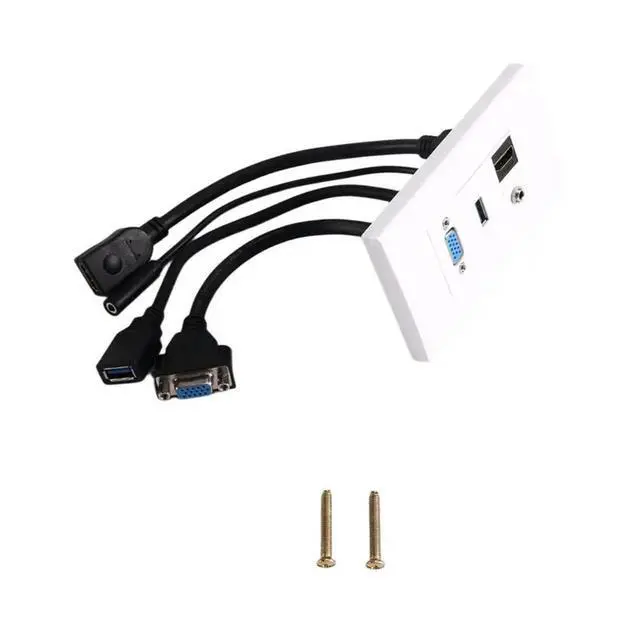 Alt view image 3 of 3 - Wholesale 120 VGA, -Compatible 3.5 Headphone Cable 3.0 USB Data Cable Network Panel Accessories