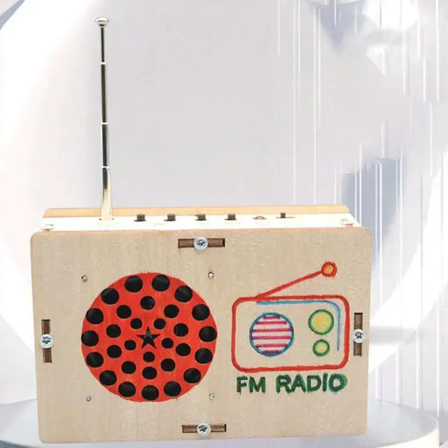 Alt view image 2 of 3 - 2X DIY FM Radio Model Wood Science Project Steam Model For Children Teens Birthday Gift