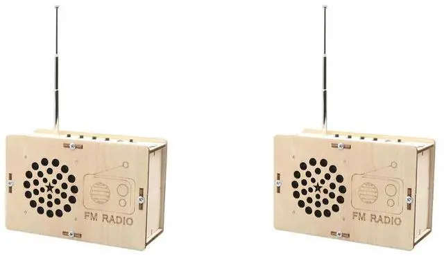 Main image of 2X DIY FM Radio Model Wood Science Project Steam Model For Children Teens Birthday Gift