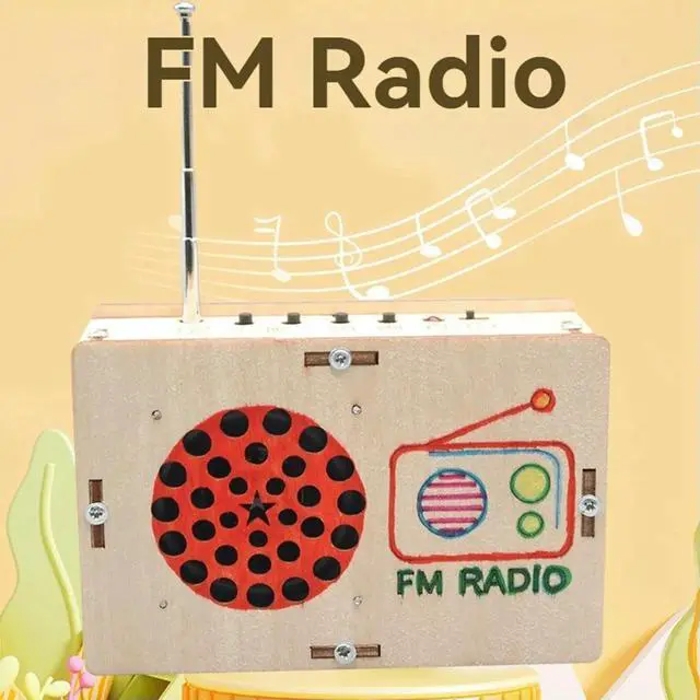 Alt view image 3 of 3 - 2X DIY FM Radio Model Wood Science Project Steam Model For Children Teens Birthday Gift