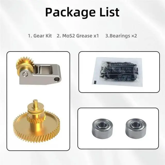 Alt view image 2 of 3 - For X1/X1C P1P/P1S 3D Printer Parts Property All l Gears Self-Lubricating Hardened Steel Extruder Design