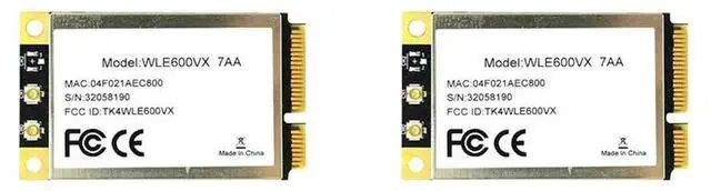 Main image of 2X WLE600VX Dual Band 2.4Ghz 5Ghz 802.11Ac/Abgn Mini PCI Express Card MIMO 2X2 WAVE 1 Card Module Atheros QCA9882