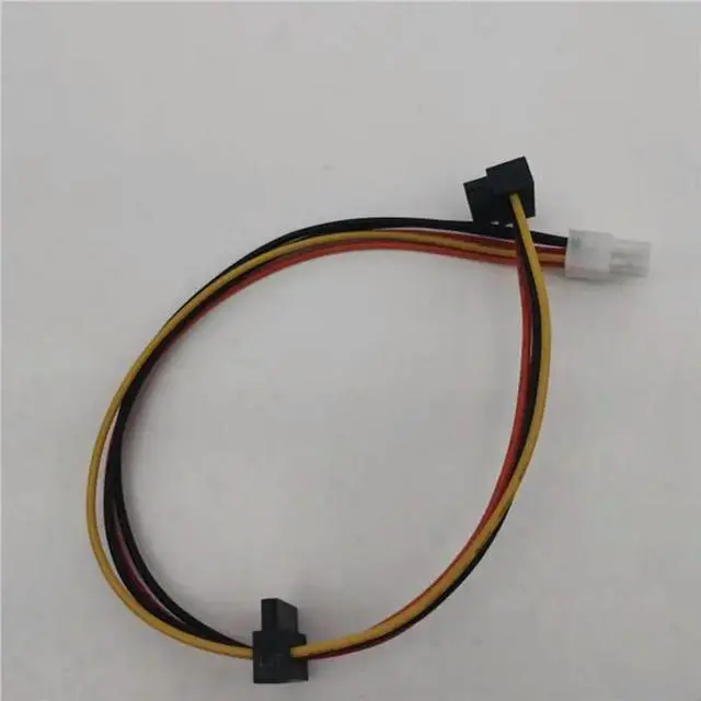 Alt view image 2 of 3 - 10X ATX Motherboard 4Pin To 2-Port Serial ATA SATA Hard Drive Adapter Power Cable For IPC & Tax Controller 18AWG
