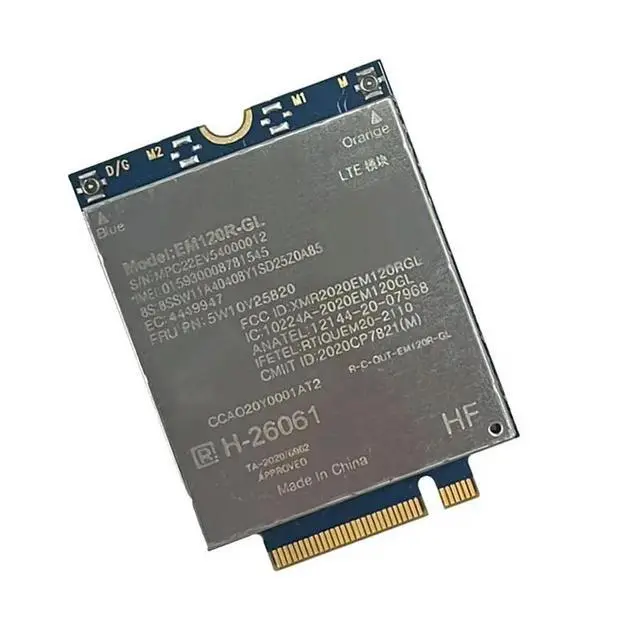 Alt view image 2 of 3 - EM120R-GL 4G Module For Thinkpad X1 Yoga 6Th X13 Yoga P14s T14 T15 T15s EM120R CAT12 600Mbps+ 2X10DB Antenna Kit