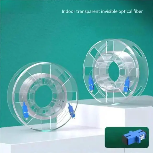 Alt view image 3 of 3 - Indoor Transparent Fiber Optic Cable LC UPC APC Singlemode Single Core Jumper SCSC Fiber Patch Cord
