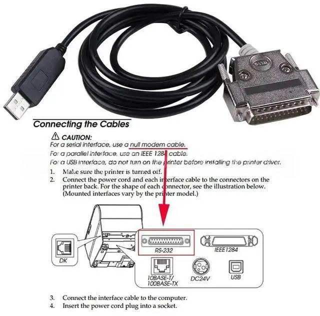 Alt view image 2 of 3 - USB To DB25 Male Adapter-FTDI Chipset Included-For FANUC 0/6/11 Series,CNC RS232 Serial Cable