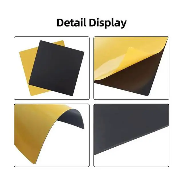 Alt view image 3 of 3 - For 3D Printer Parts For 3D Printer Steel Sheet 257Mm X 257Mm Magnetic Sticker 1.5Mm Black Frosted Surface Coarse Sand Design