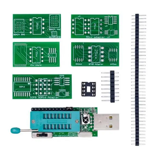 Alt view image 2 of 3 - 2X CH341A Programmer V1.7 1.8V Level Shift W25Q64FW W25Q128FW Gd25lq64