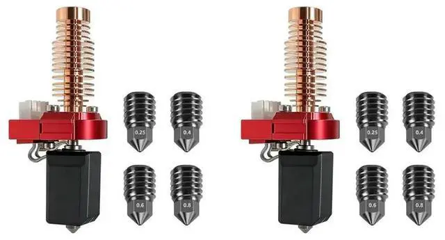 Main image of 2X Hotend For Flashforge Adventurer 5M/ 5M Pro Extruder Kit With 0.25/0.4/0.6/0.8MM Hardened Steel Nozzle